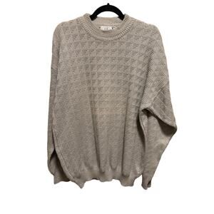 Vintage Pronto Uomo Italian Made Sweater Men's Size LT Pullover Khaki L Tall